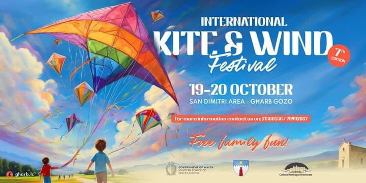 International Kite & Wind Festival in Gharb, Gozo! 19-20th October 2024