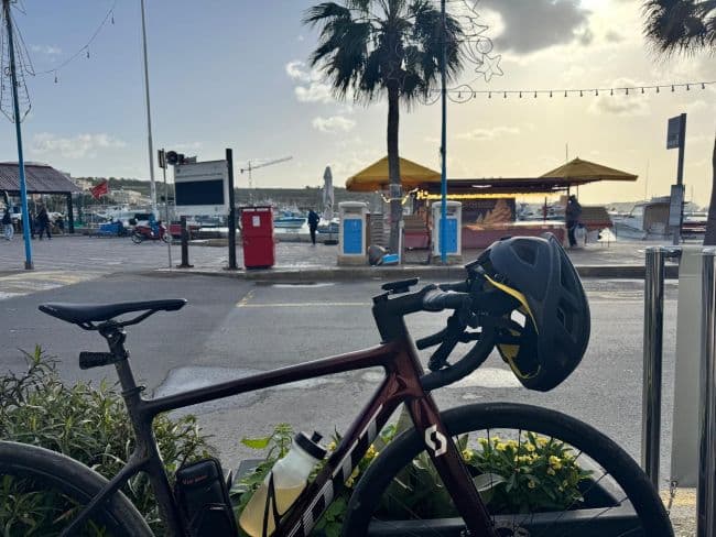 A beer after the ride mountain bike Malta