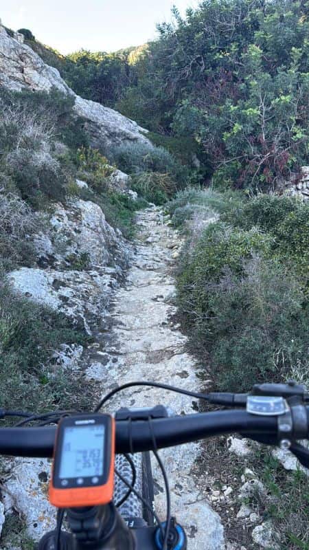 On a Maltese mountain bike Trail