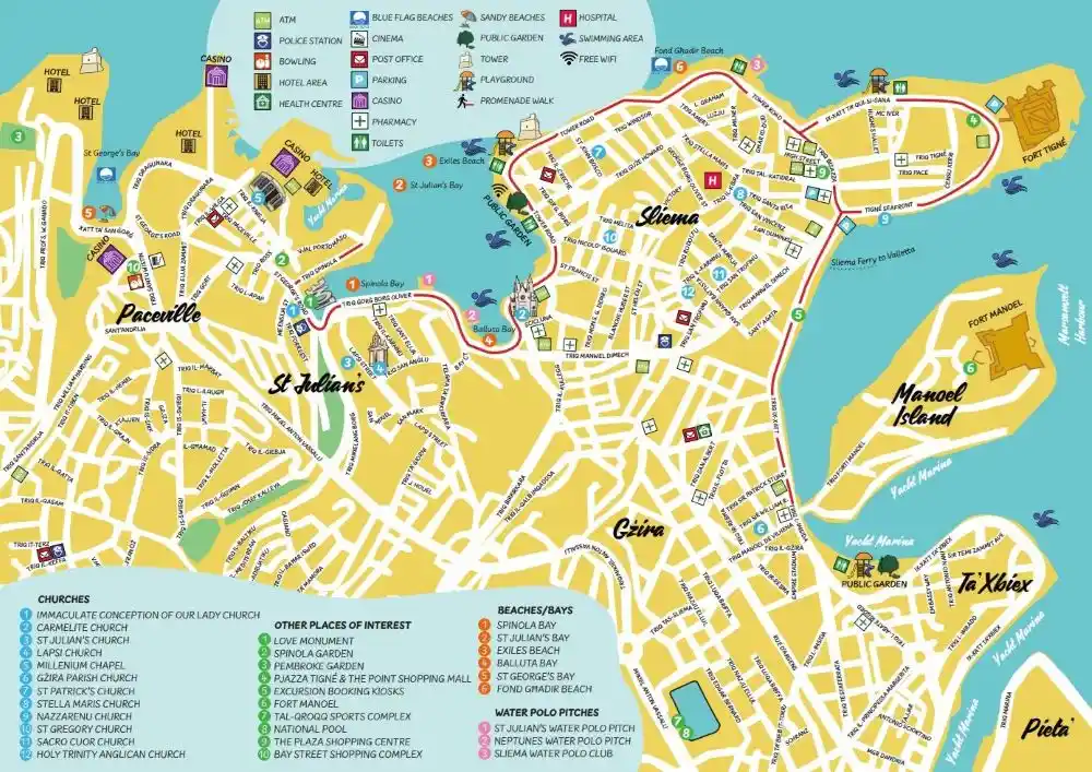 Map of Sliema
