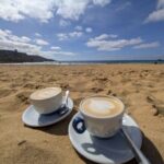 Coffee on the beach in Golden bay