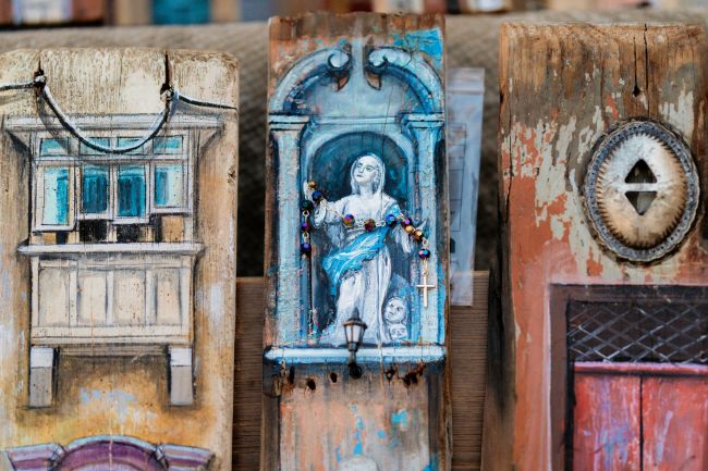 Paintings for sale at the EcoMarket