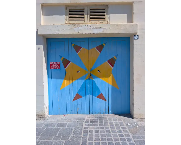 Street Art, In Marsaxlokk, a Garage door