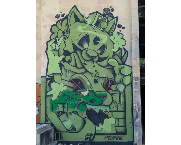 Street Art, In Marsascala, at the tip of the bay.