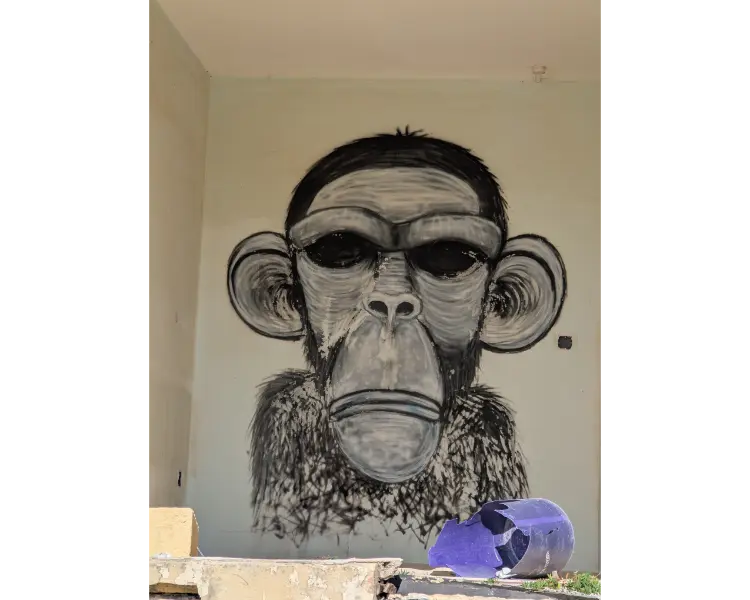 Street Art, In Marsascala, at the tip of the bay. Germa Hotel