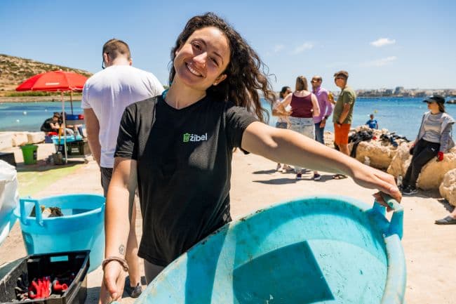 The Volunteering Team doing clean-ups in Malta