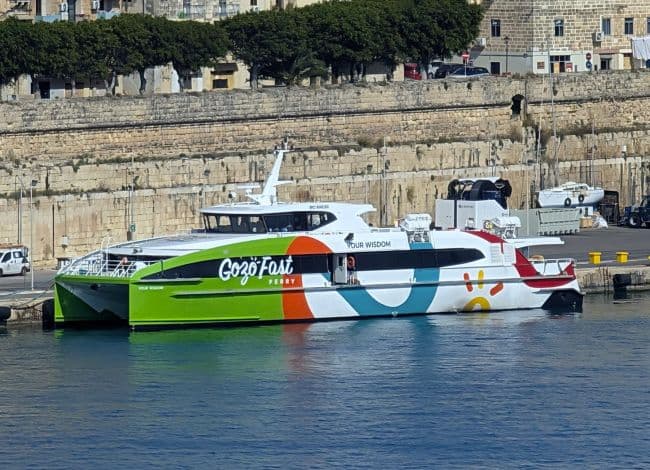 The fast Ferry to Gozo, no cars allowed.