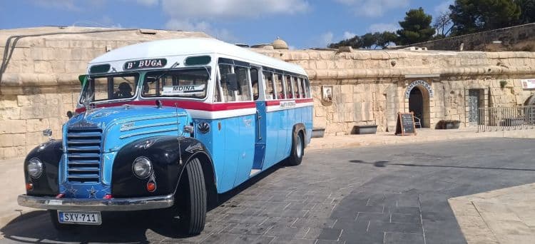 old Maltese bus in Valletta