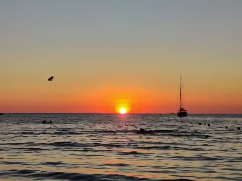 Sunset over the Mediterranean Sea from Malta's northwest coast
