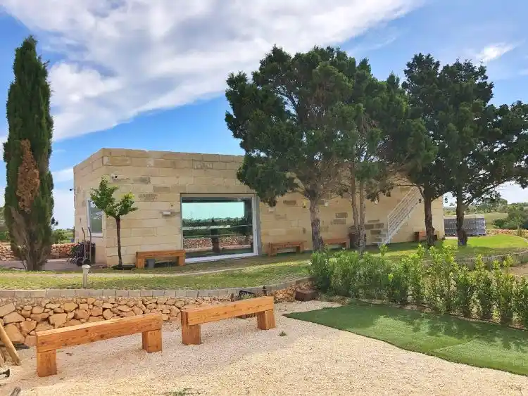 Open countryside and clear views from the Markus Divinus tasting area in Dingli, Malta