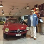 A red Alfa Romeo Giulietta Sprint Speciale, an aerodynamic Italian sports coupé from around 1960, displayed at the Malta Classic Car Collection.